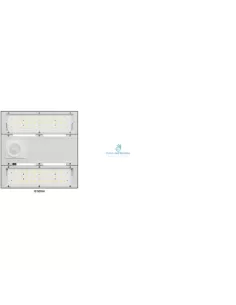 Regent 2000.6117 Arny LED avec 2 LED 105 W 15 km/l 4000 K blanc Dali 2